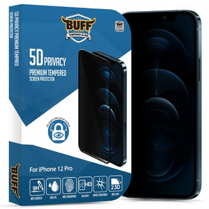 Buff iPhone 12 / 12 Pro 5D Privacy Ekran Koruyucu