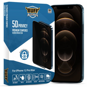 Buff iPhone 12 Pro Max 5D Privacy Hayalet Ekran Koruyucu