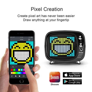 Divoom - Tivoo Pixel Art Smart Hoparlör Bluetooth - Pembe
